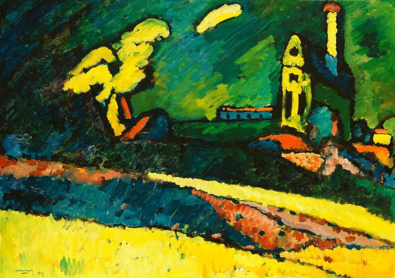 Murnau - Paesaggio con Chiesa I da Wassily Kandinsky