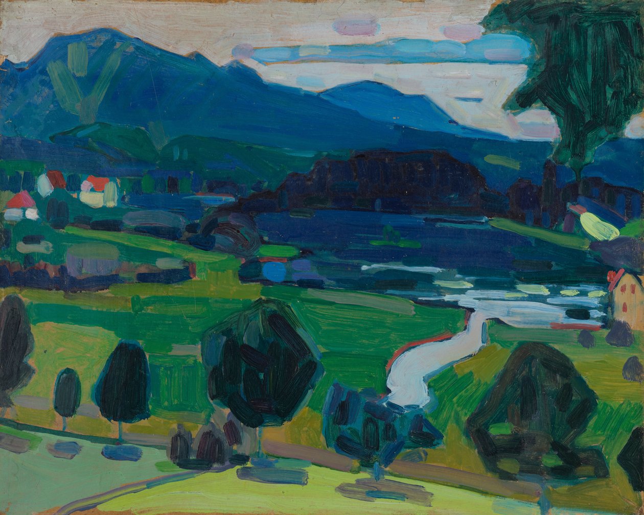 Murnau – Vista sul lago Staffelsee da Wassily Kandinsky