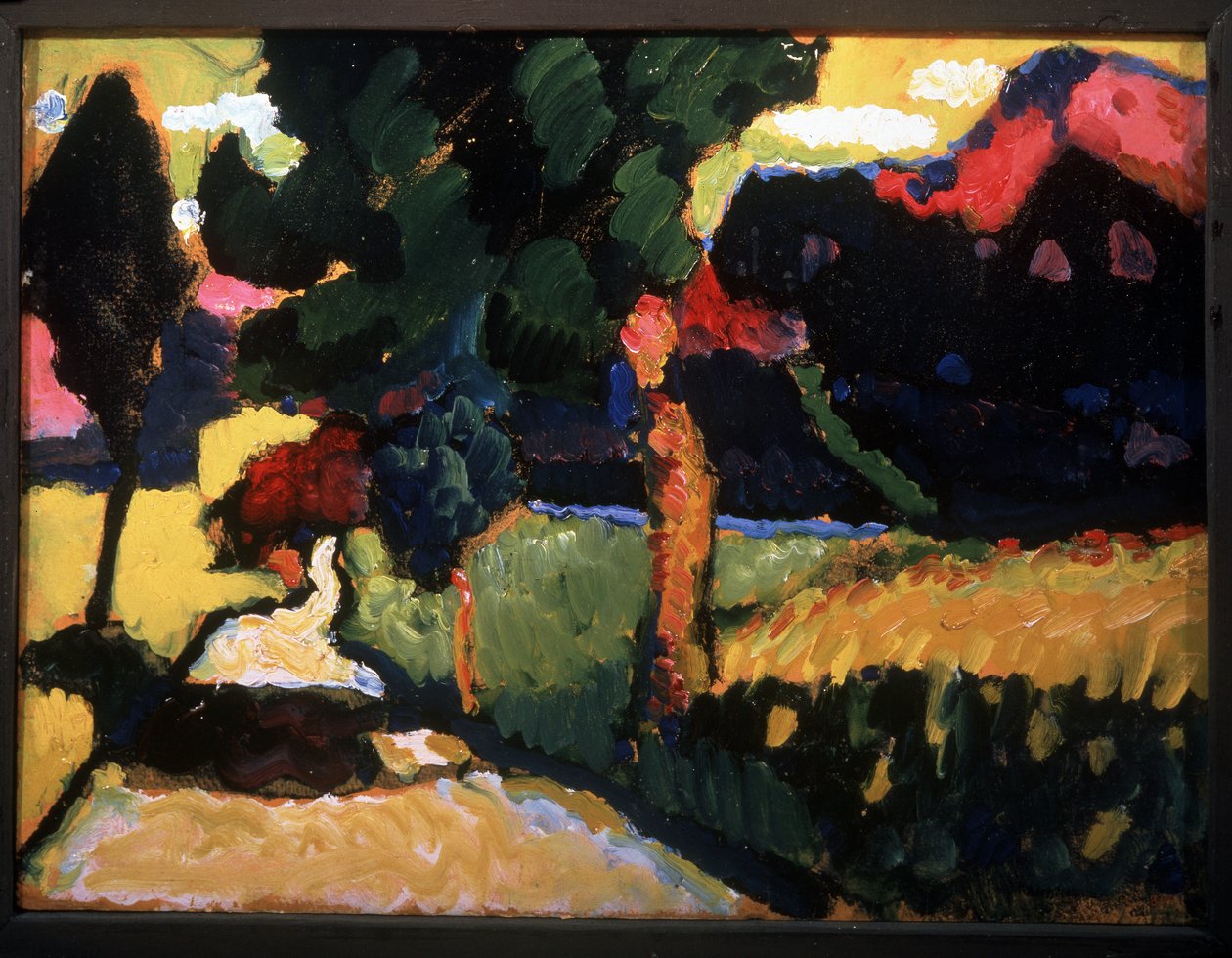 ""Paesaggio estivo"" Dipinto di Vassily Kandinsky (o Wassily Kandinski o Kandinskij da Wassily Kandinsky