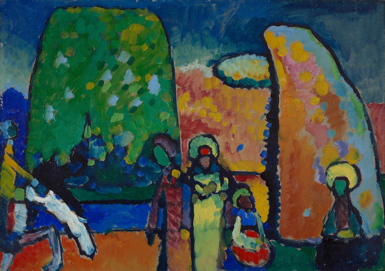 Studio su "Improvvisazione n. 2 (Marcia funebre)" da Wassily Kandinsky