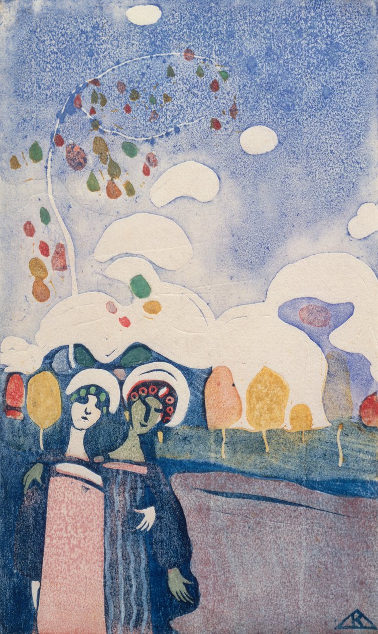 Due ragazze da Wassily Kandinsky
