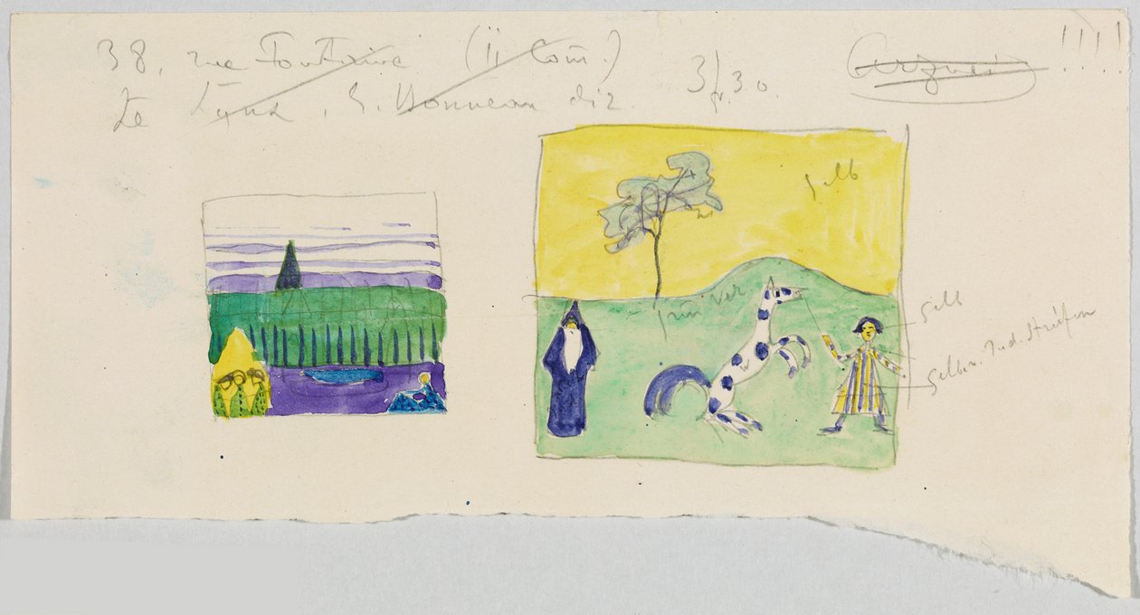 Zwei Landschaften mit Staffage da Wassily Kandinsky
