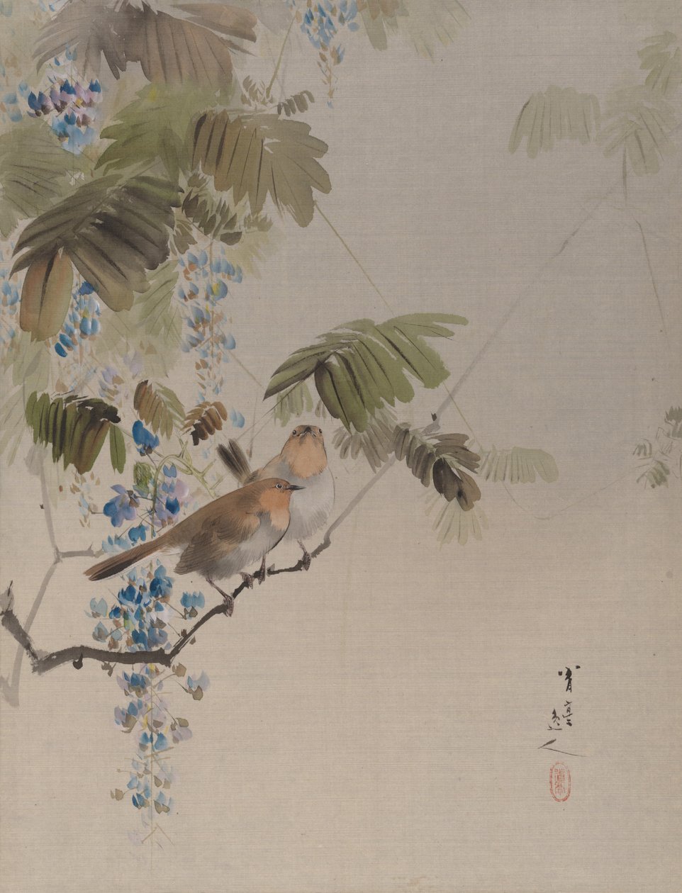 Uccelli e fiori, ca. 1887 da Watanabe Seitei