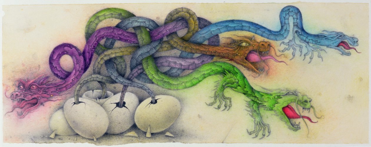 Within Moments of Hatching, 2000 (tecnica mista) da Wayne Anderson