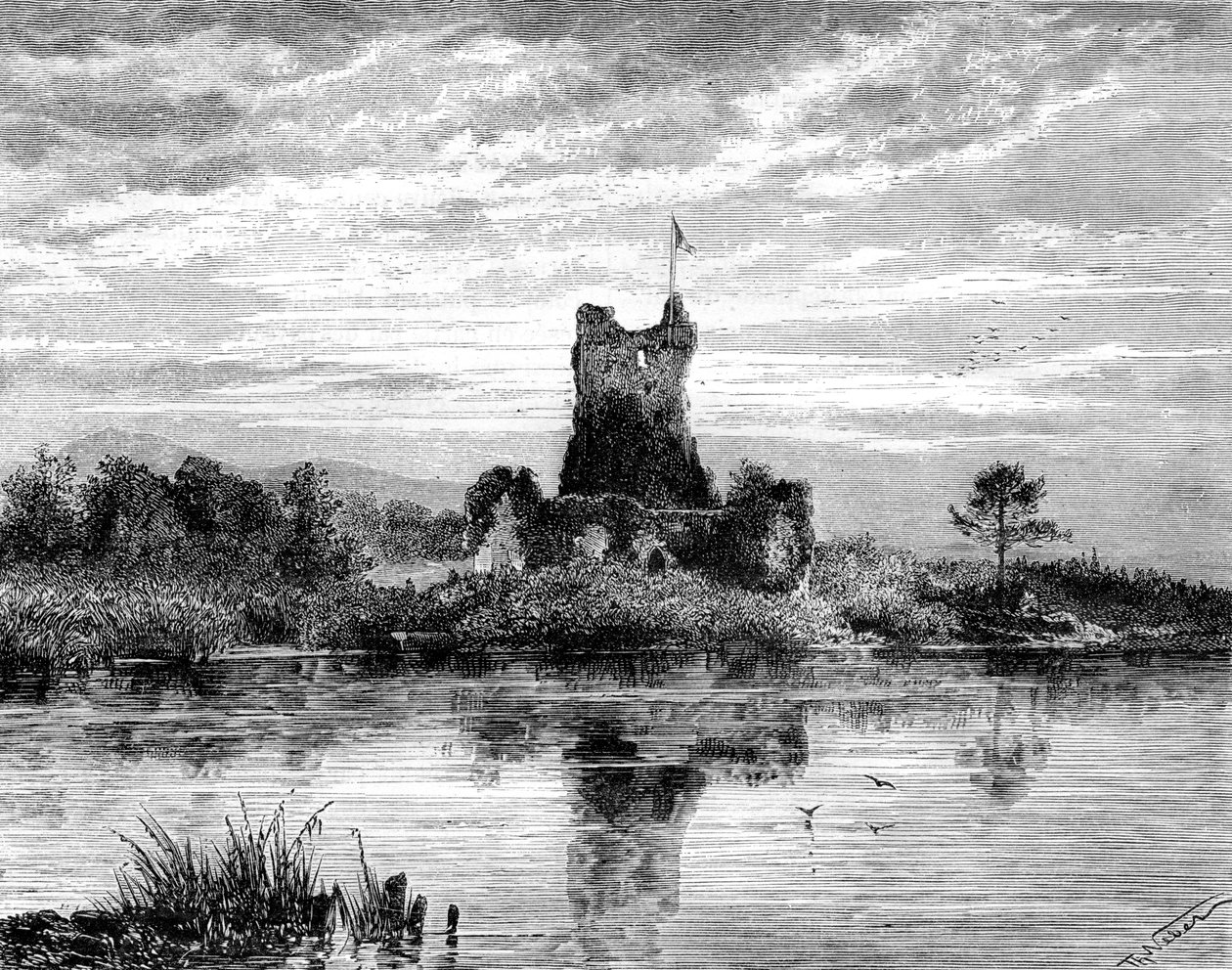 Castello di Ross, Contea di Kerry, Irlanda, XIX secolo da Weber