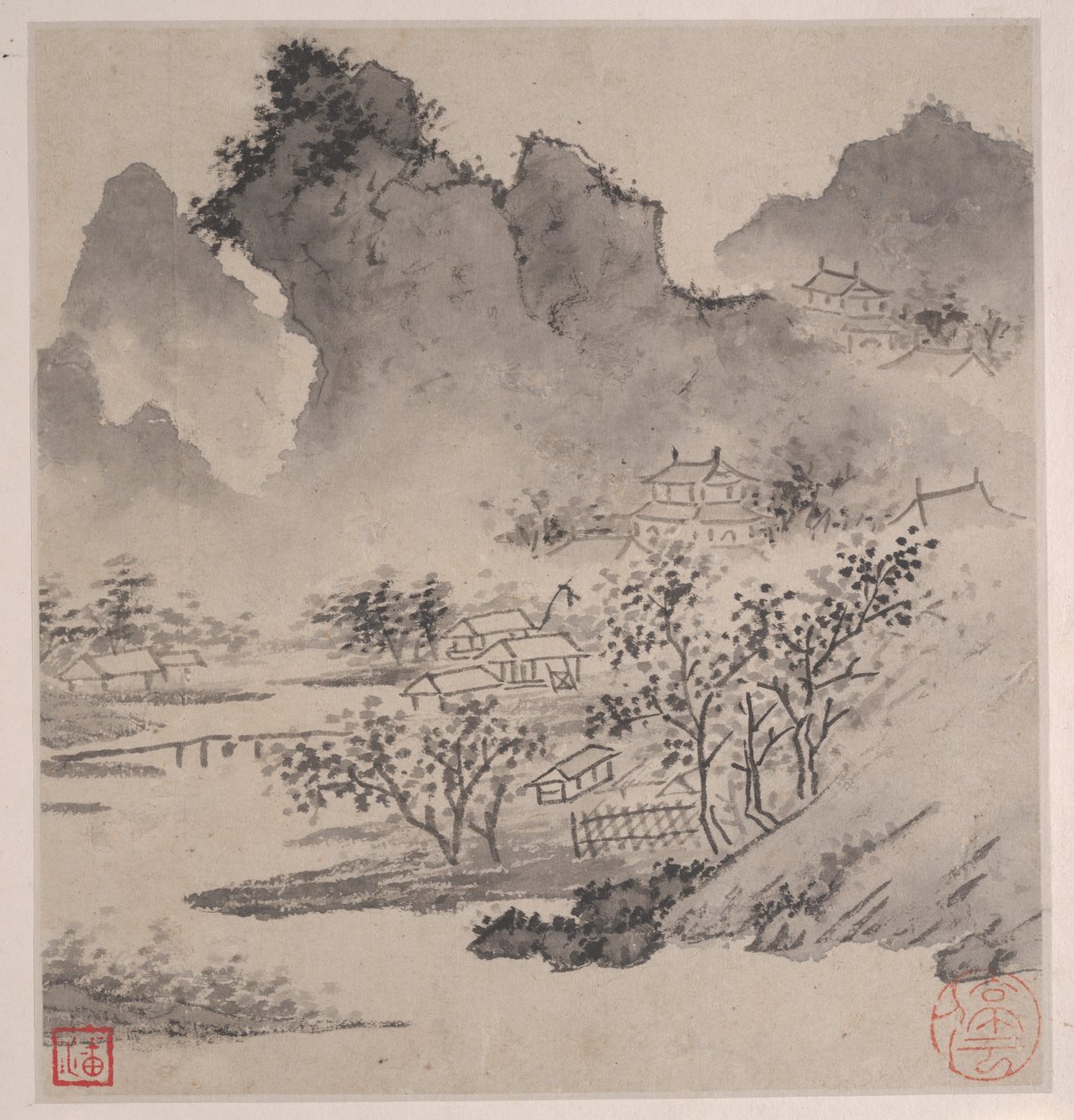 Otto canzoni dei fiumi Xiao e Xiang da Wen Zhengming
