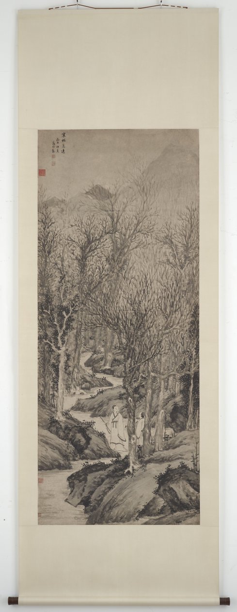 Alti studiosi in una foresta invernale (S1989.7) da Wen Zhengming