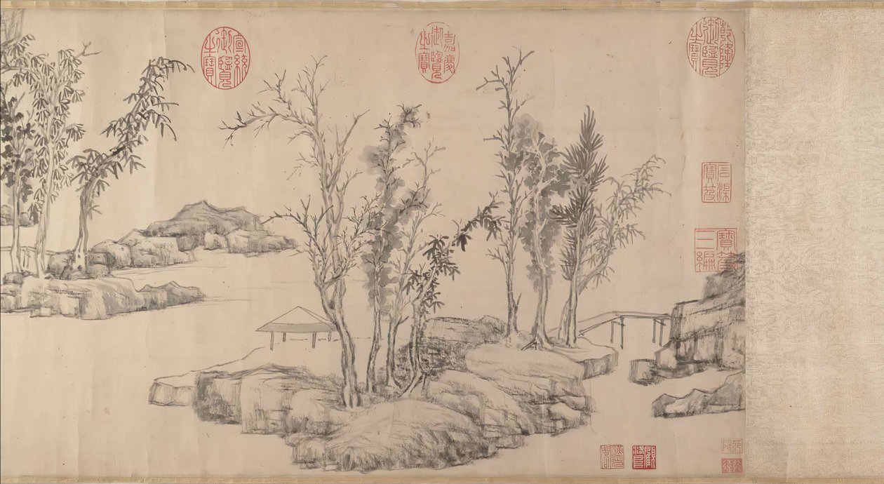 Ritiro estivo nel boschetto orientale, databile a prima del 1515 da Wen Zhengming