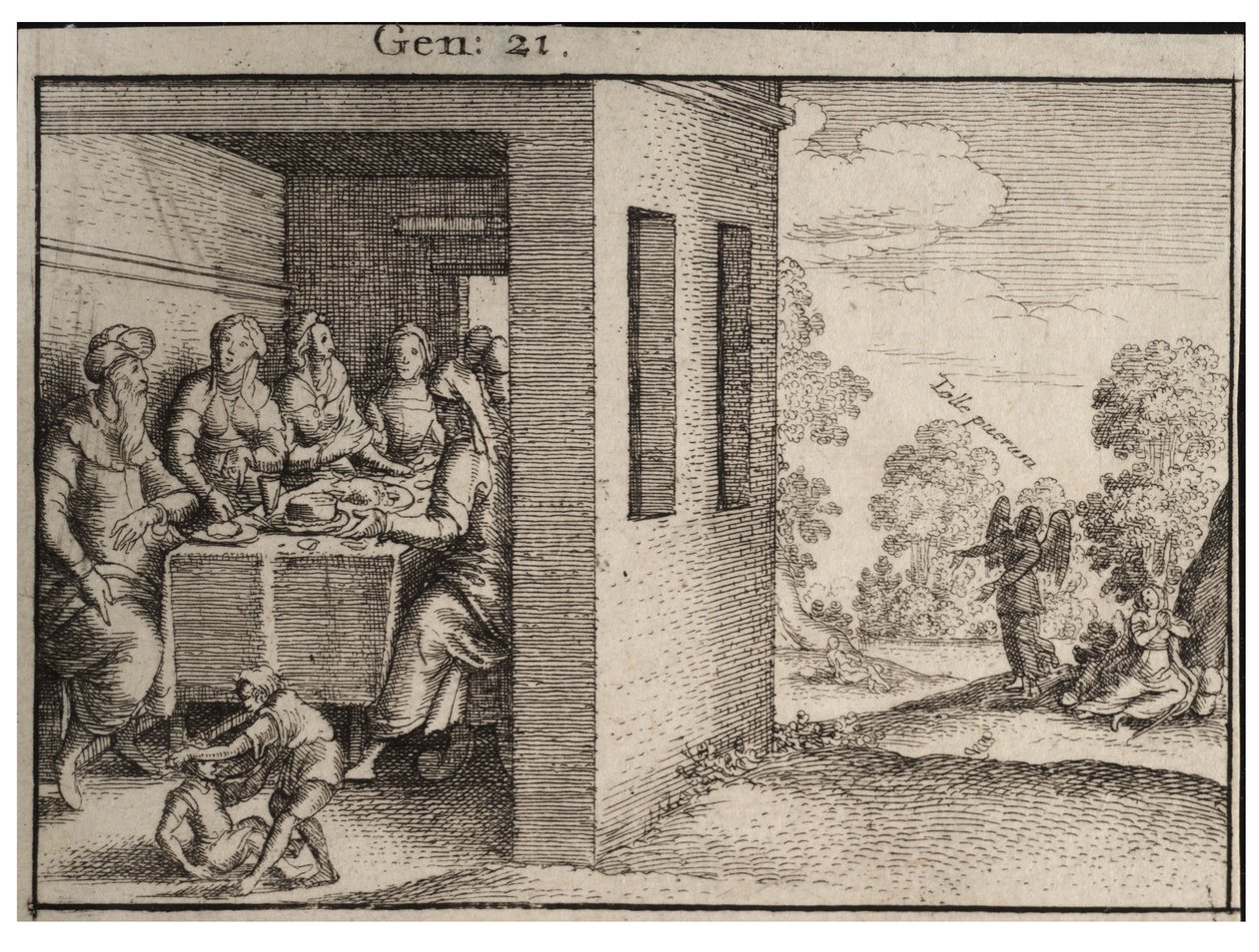 Festa di Abramo. Stato 1 da Wenceslaus Hollar