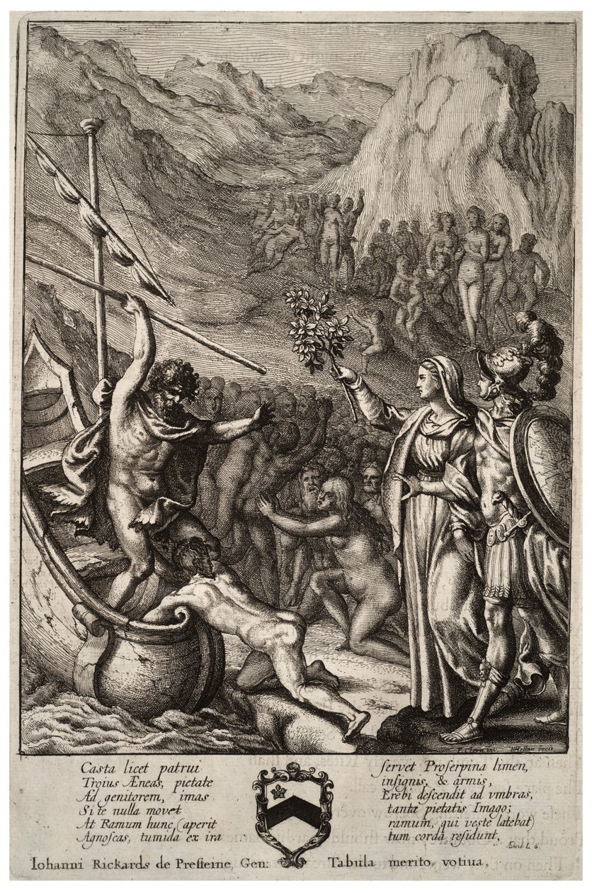 Enea e Caronte (stato 2) da Wenceslaus Hollar
