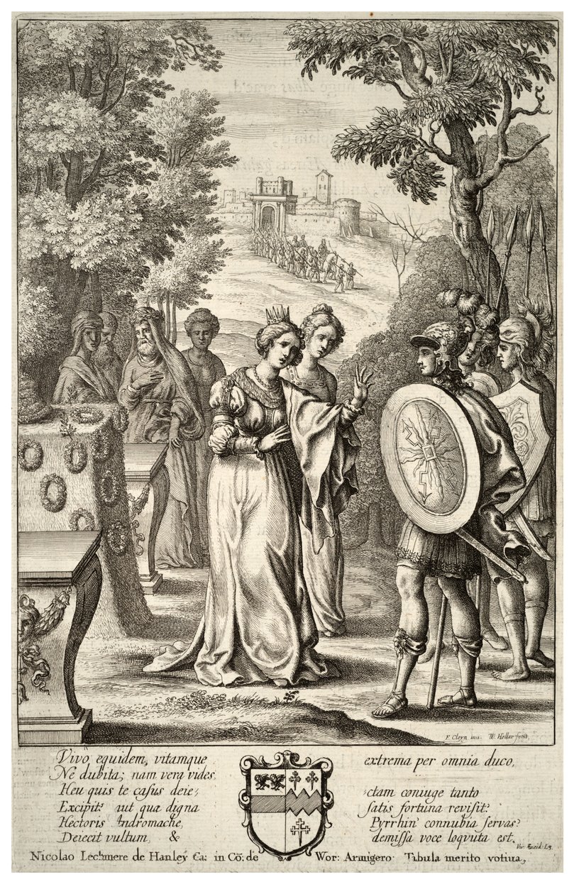 Enea incontra Andromaca. Stato 2 da Wenceslaus Hollar