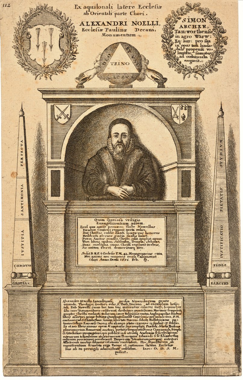 Alexander Nowell (monumento). Stato 3 da Wenceslaus Hollar
