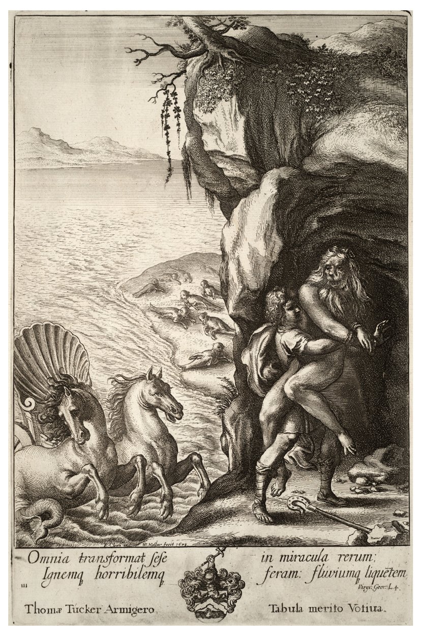 Aristeo e Proteo (stato 2) da Wenceslaus Hollar