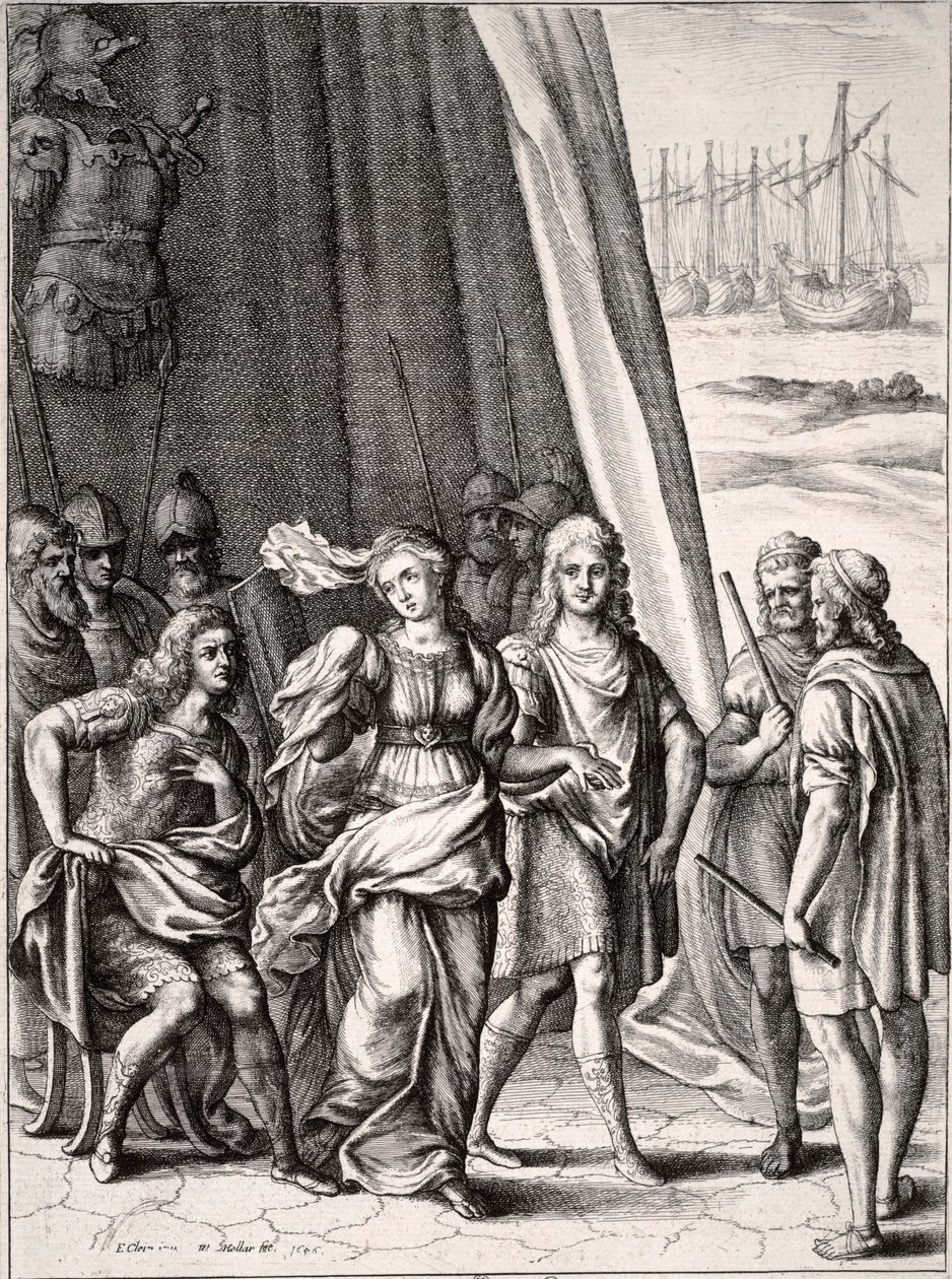 Briseide e Achille da Wenceslaus Hollar