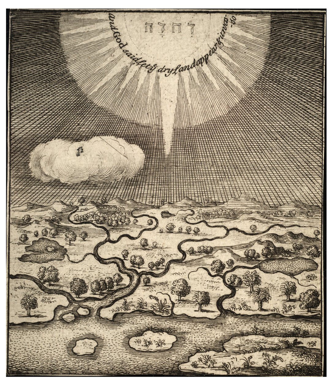 Creazione della terra. Stato 2 da Wenceslaus Hollar