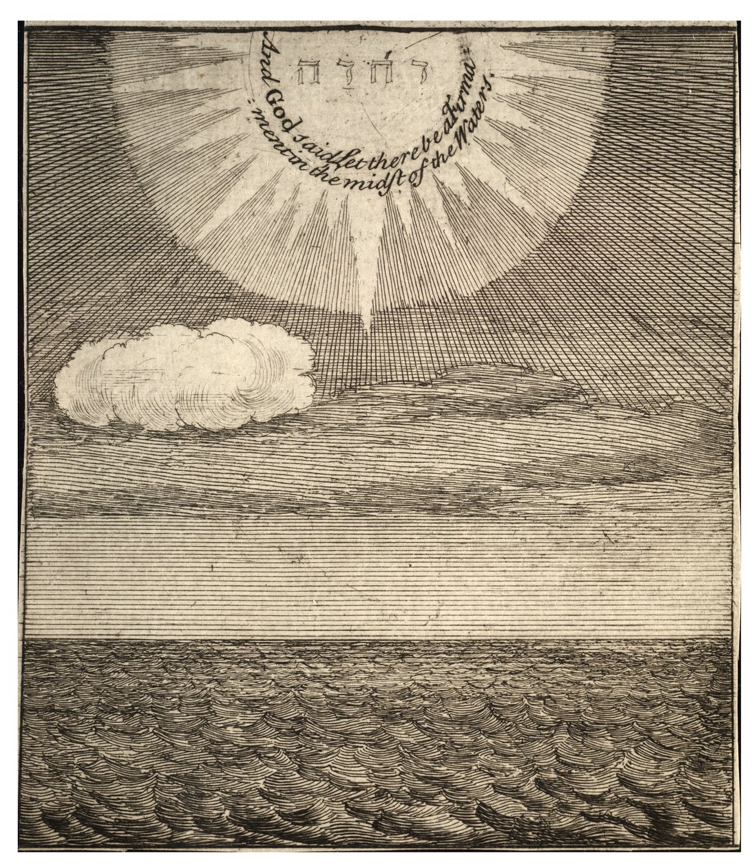 Creazione del firmamento. Stato 2 da Wenceslaus Hollar