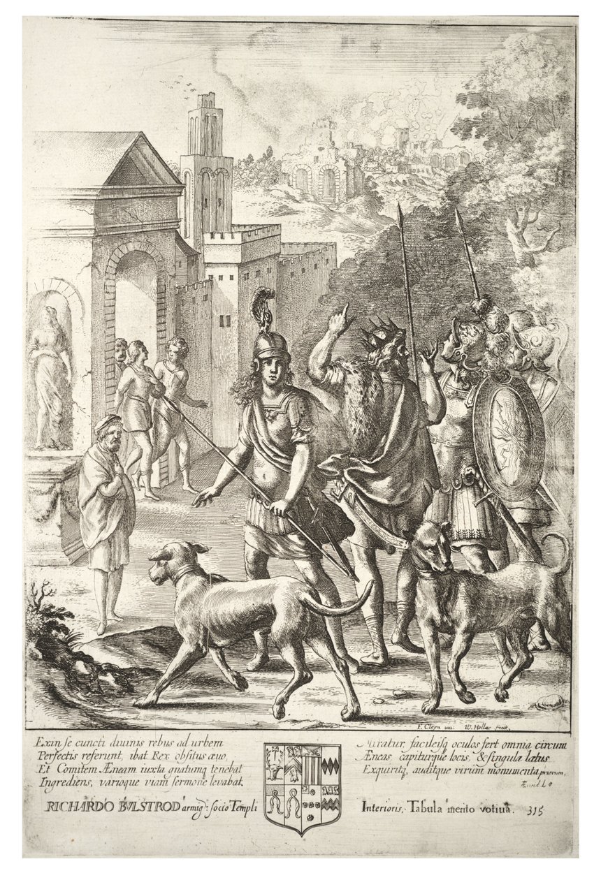 Evandro e Enea a Palentium. Stato 4 da Wenceslaus Hollar