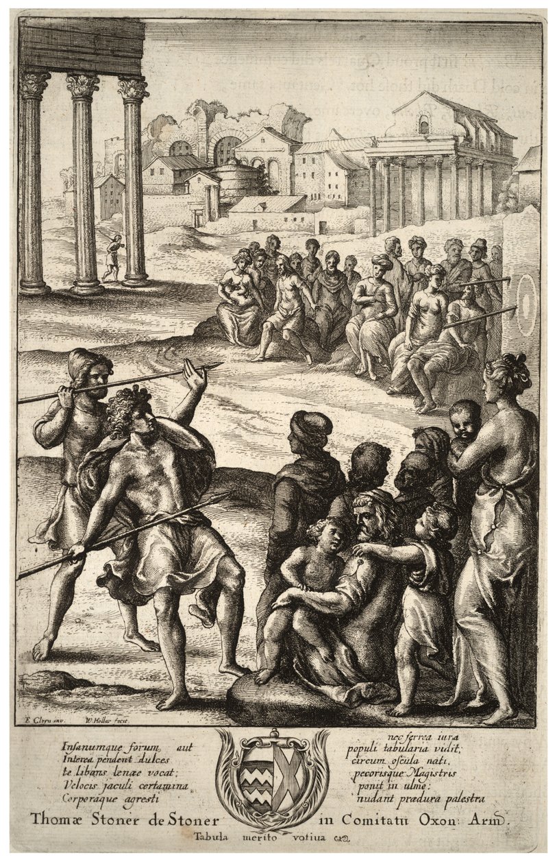 Lancio del giavellotto. Stato 3 da Wenceslaus Hollar