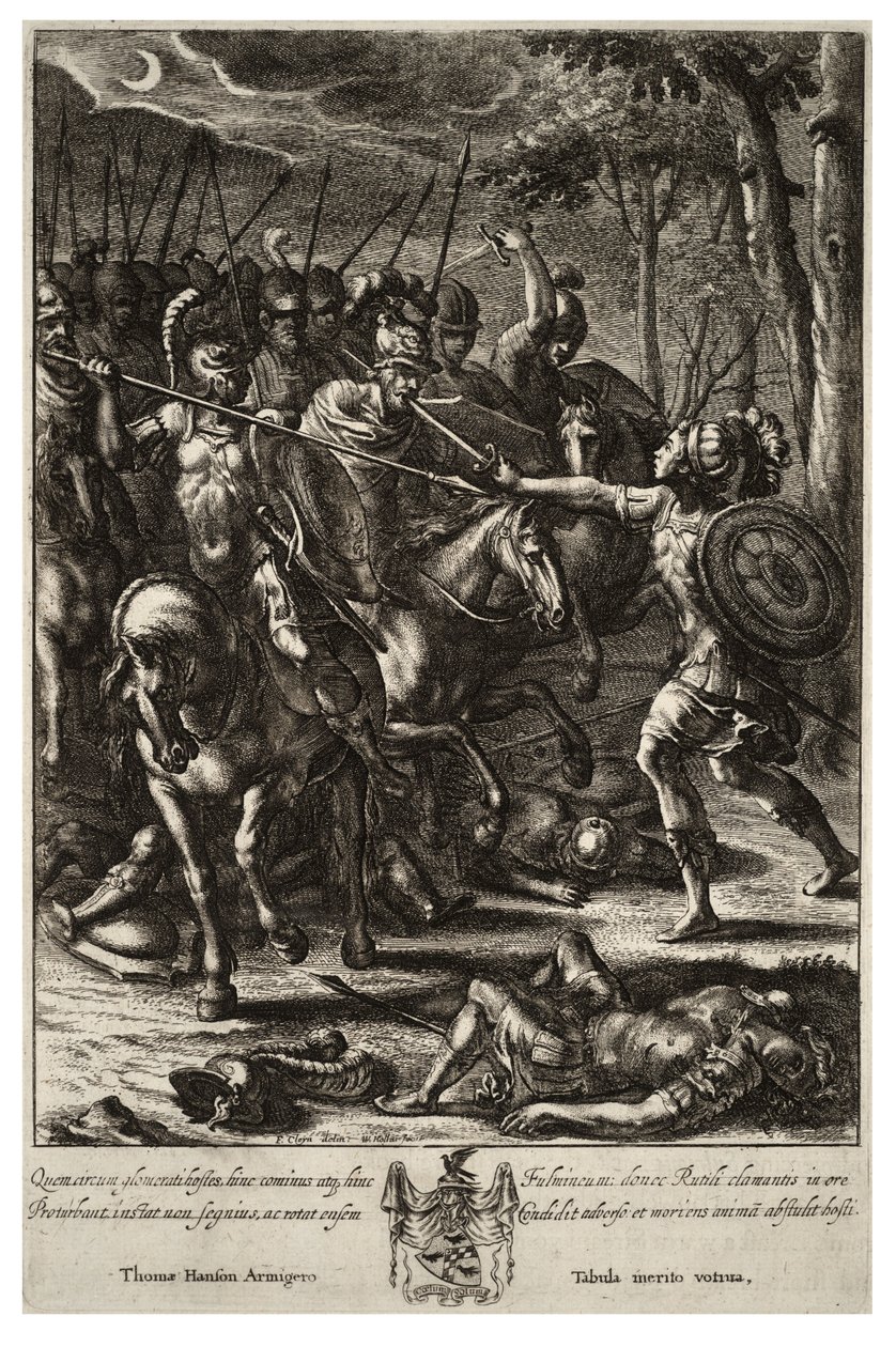 Niso uccide Volscente. Stato 2 da Wenceslaus Hollar