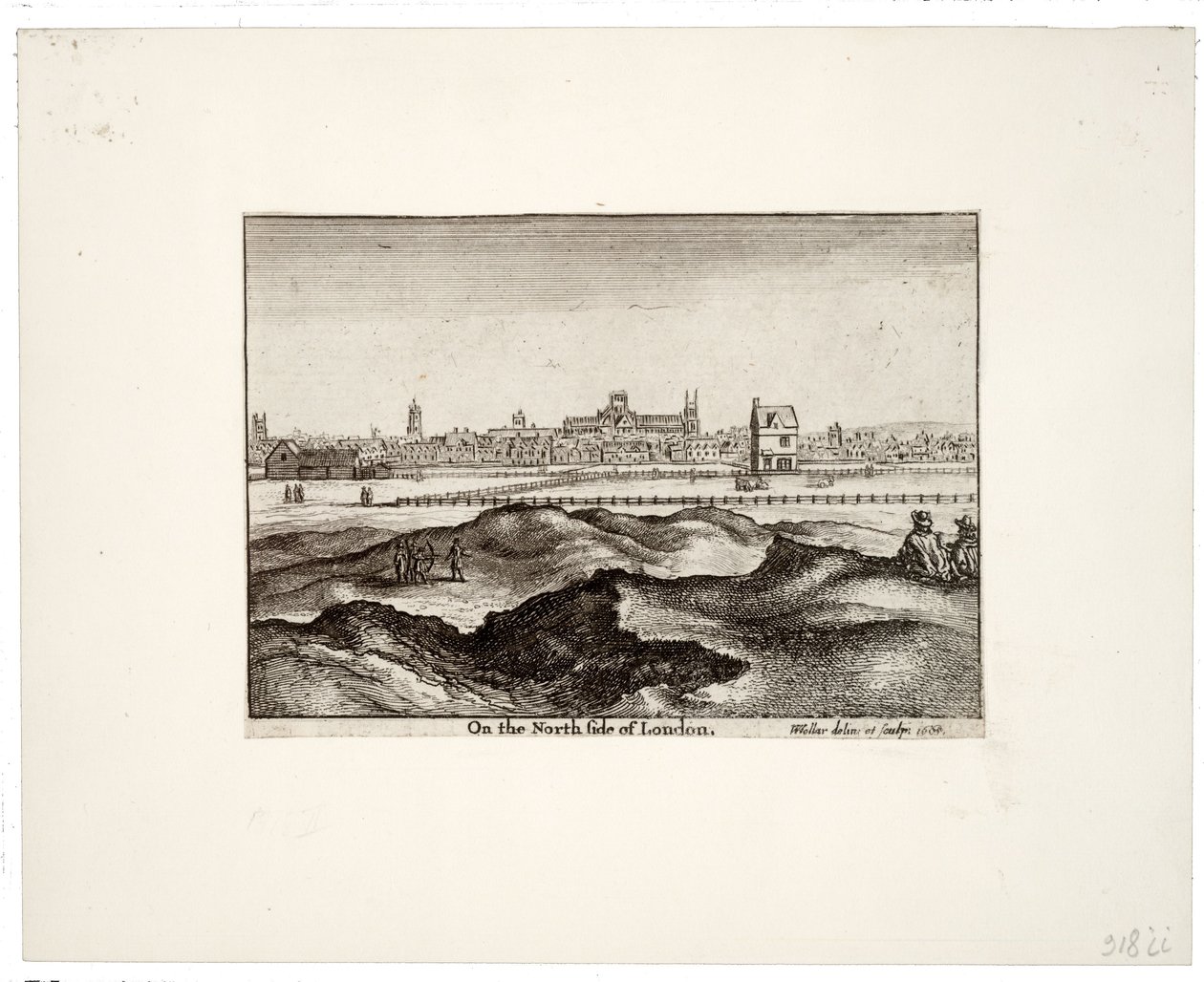 Sul lato nord di Londra da Wenceslaus Hollar