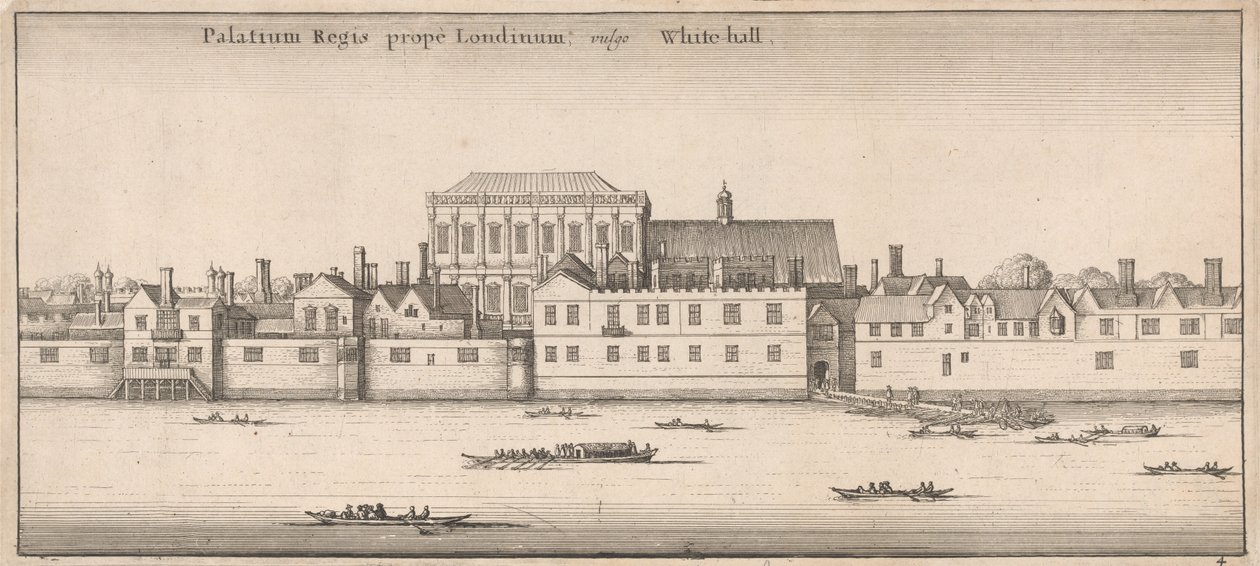 Palatium Regis Prope Londinum, Volgarmente Whitehall da Wenceslaus Hollar