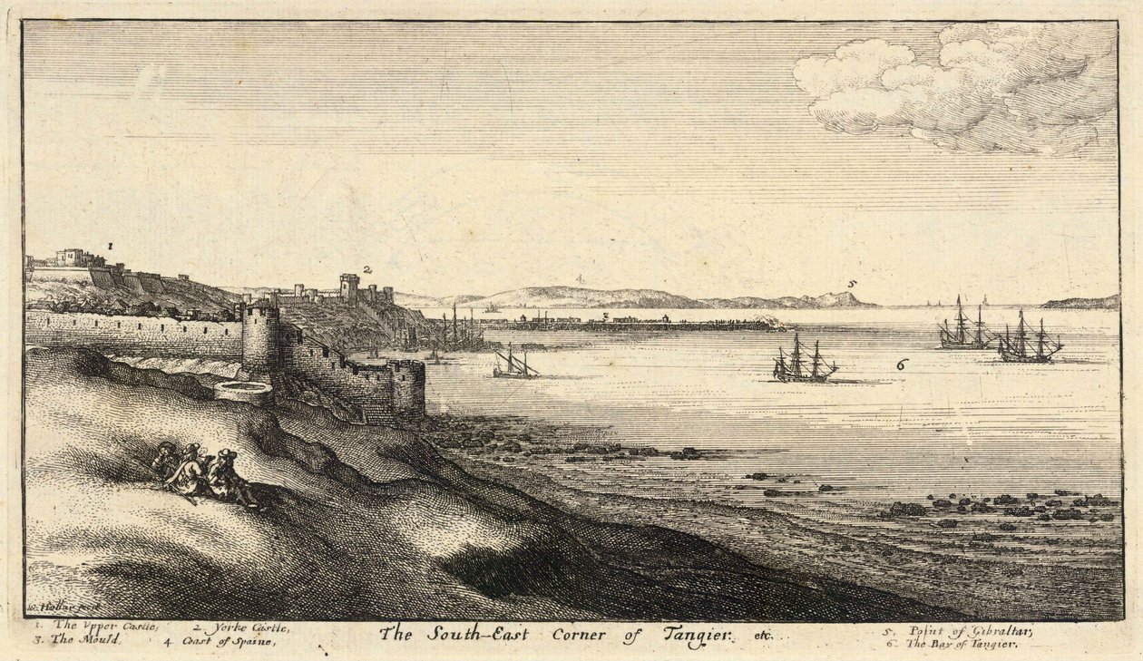 Angolo sud-est di Tangeri. Stato 2 da Wenceslaus Hollar