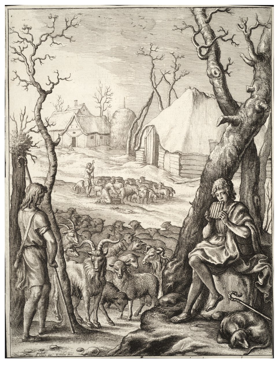 Allevamento di bestiame da Wenceslaus Hollar