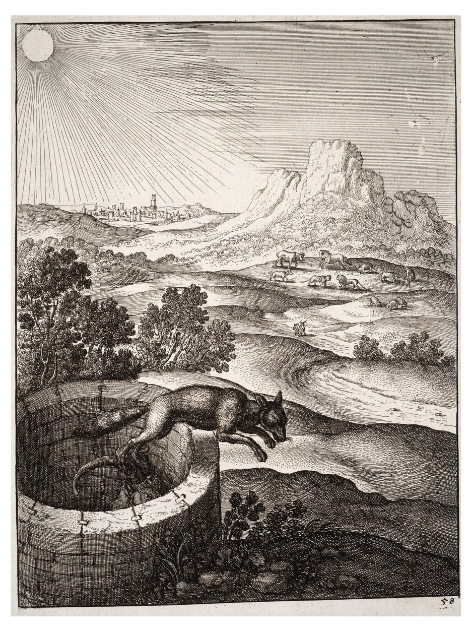 La volpe e la capra da Wenceslaus Hollar