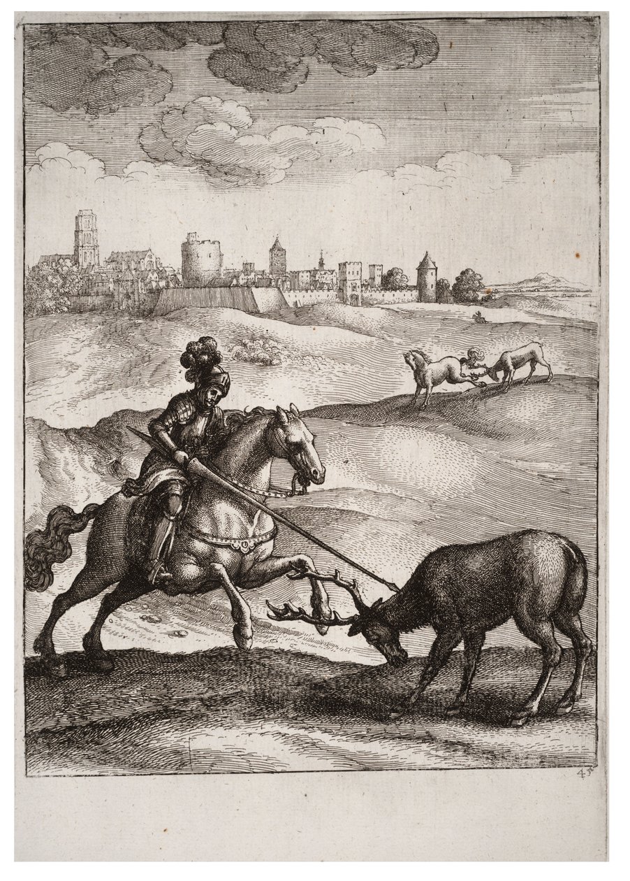 Il cervo e il cavallo da Wenceslaus Hollar