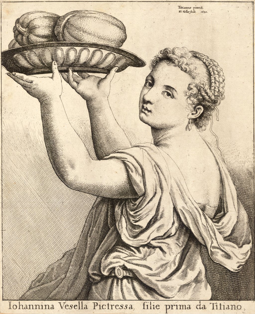La figlia di Tiziano. Stato 2 da Wenceslaus Hollar