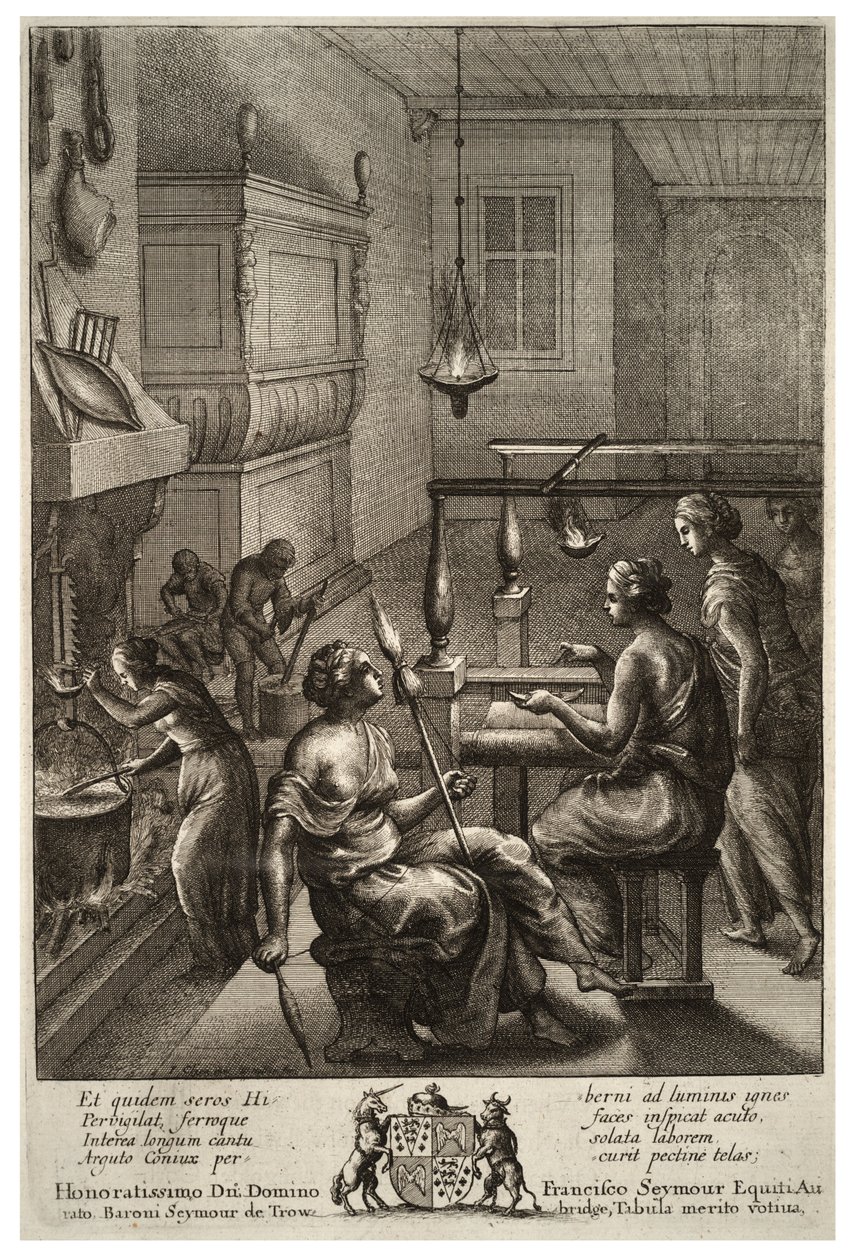 Donne al lavoro. Stato 1 da Wenceslaus Hollar