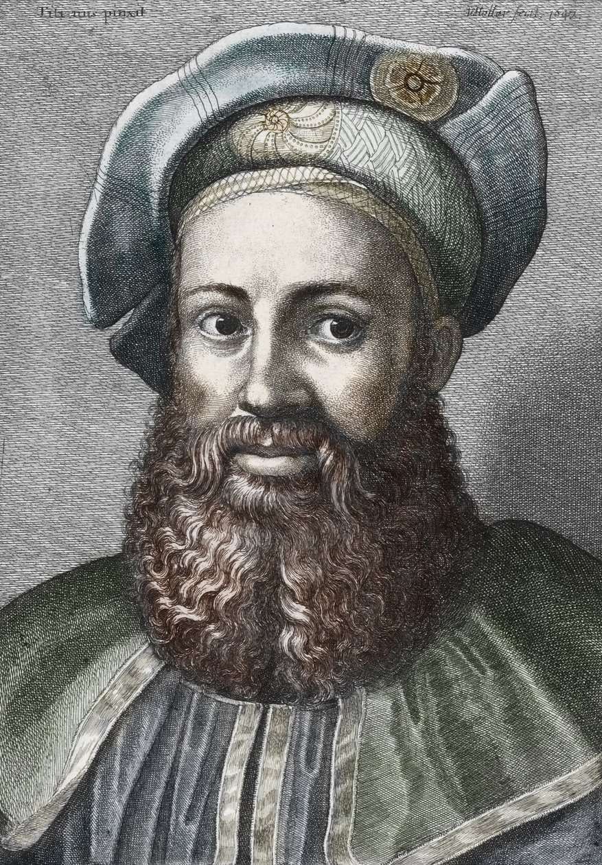 Ritratto di Pietro Aretino, poeta italiano da Wenceslaus (after) Hollar
