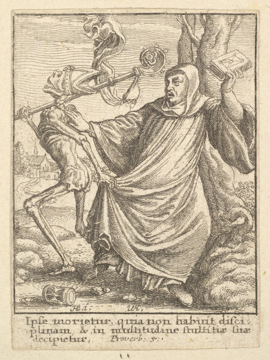 Abate, dalla Danza della Morte da Wenceslaus Hollar