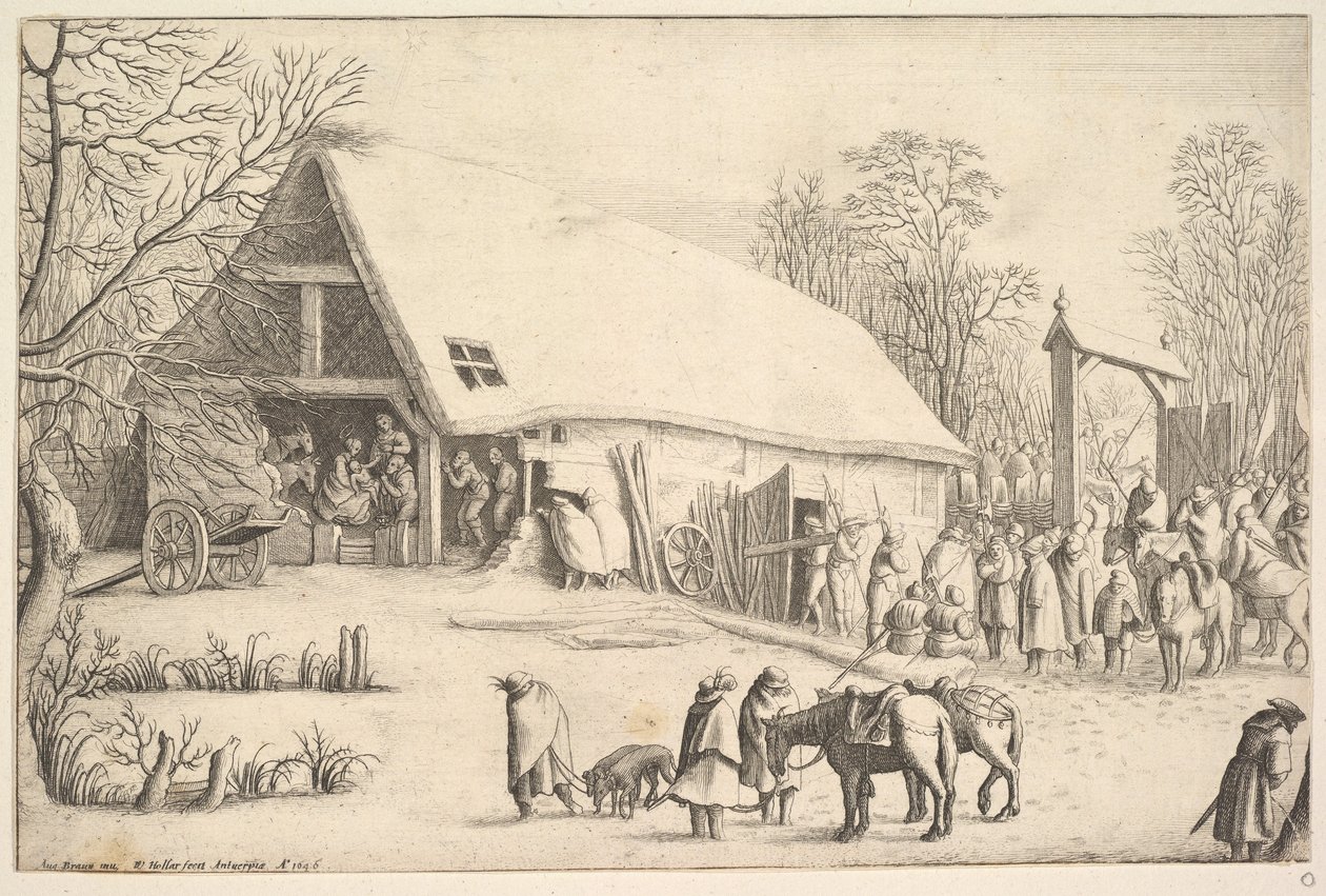 Adorazione dei Magi, dopo Augustin Braun, 1646 da Wenceslaus Hollar