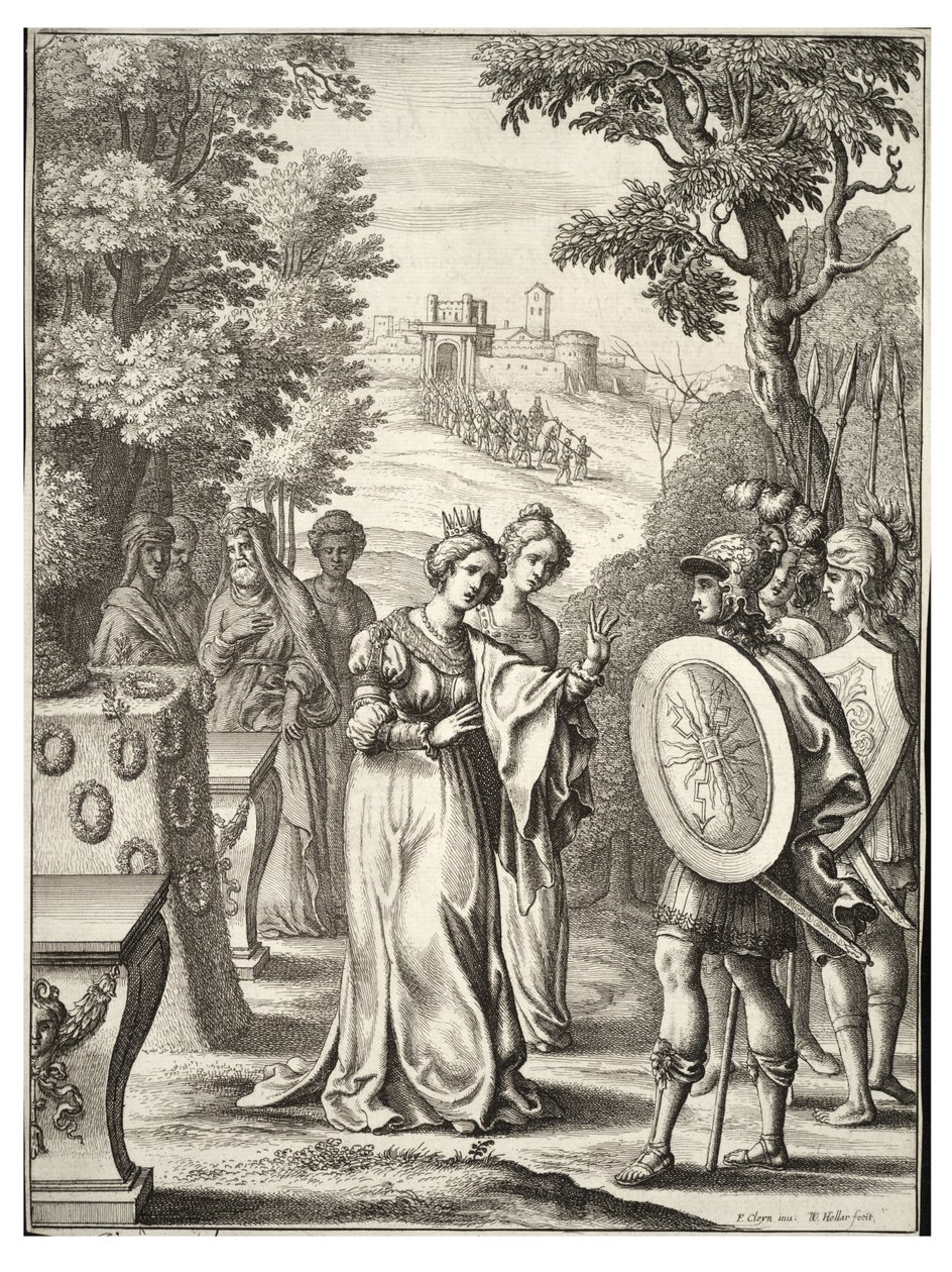 Enea incontra Andromaca da Wenceslaus Hollar
