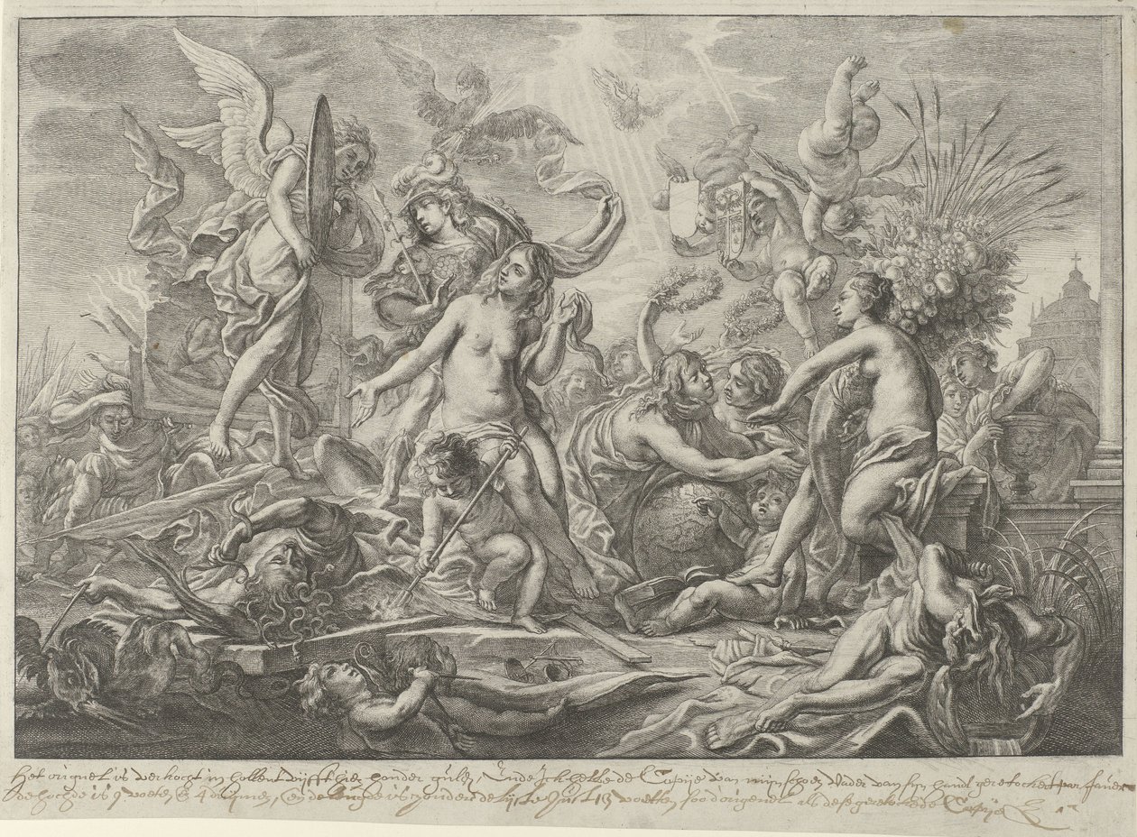 Allegoria della Pace di Vestfalia, 1648 da Wenceslaus Hollar
