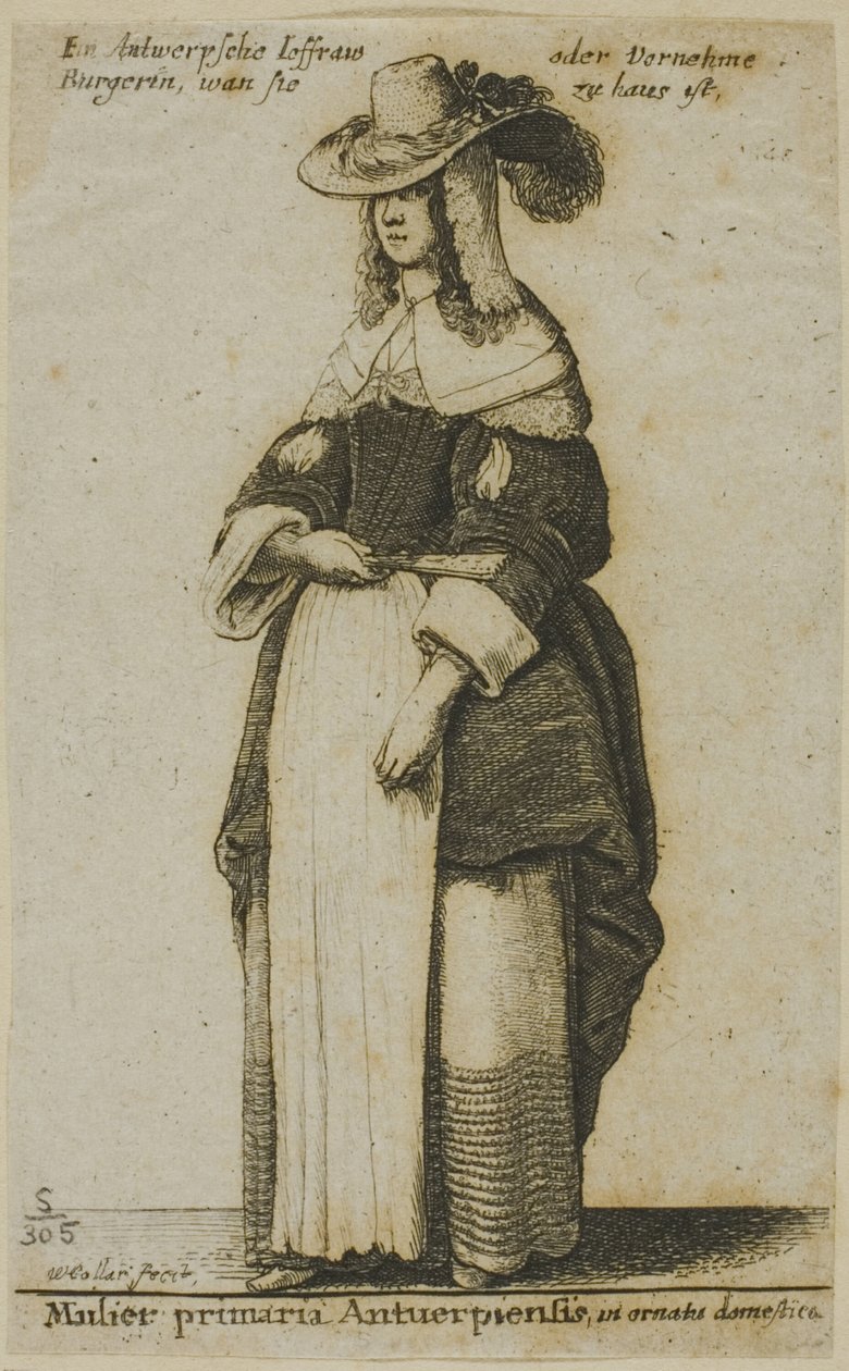 Donna di Anversa da Wenceslaus Hollar