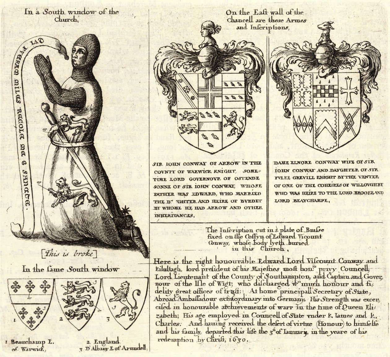 Freccia (vetrata). Stato 2 da Wenceslaus Hollar