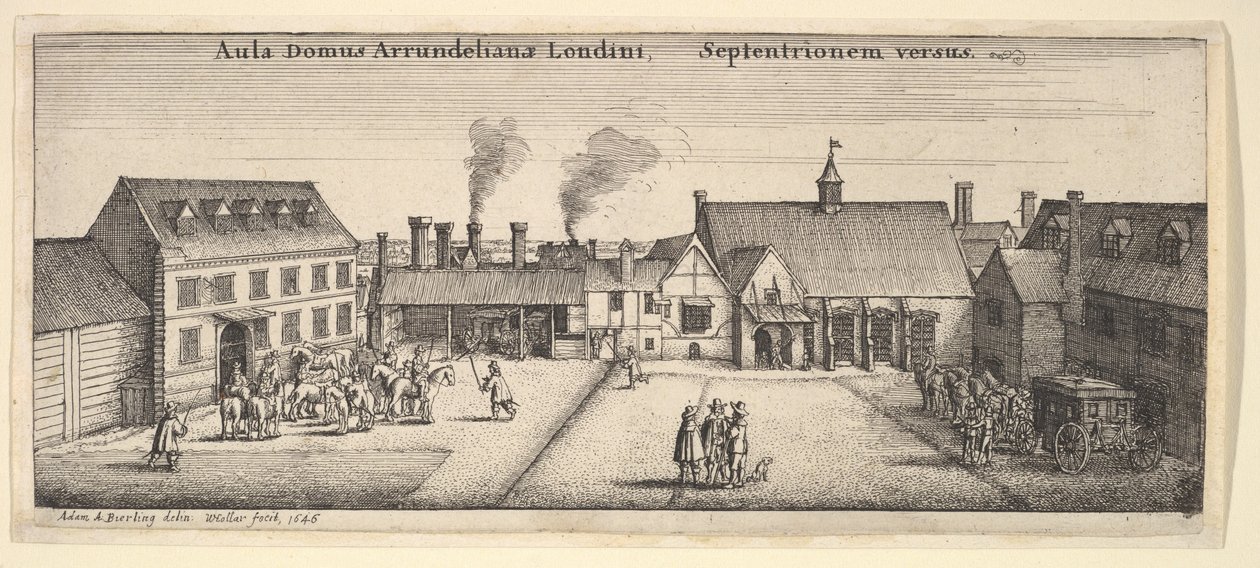 Casa Arundel dal nord da Wenceslaus Hollar