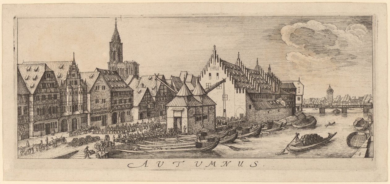 Autunno: Il mercato del vino da Wenceslaus Hollar