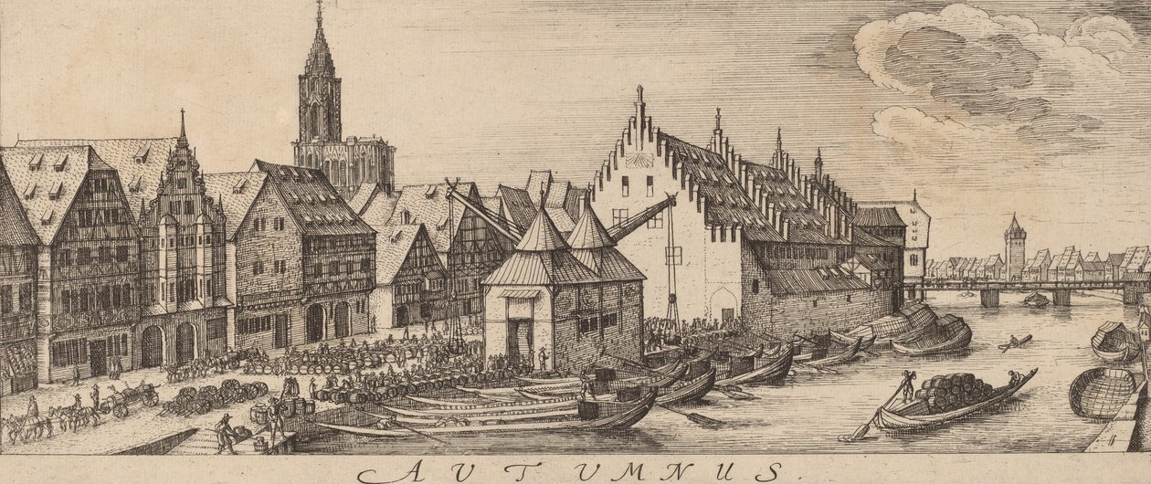 Autunno: Il mercato del vino da Wenceslaus Hollar