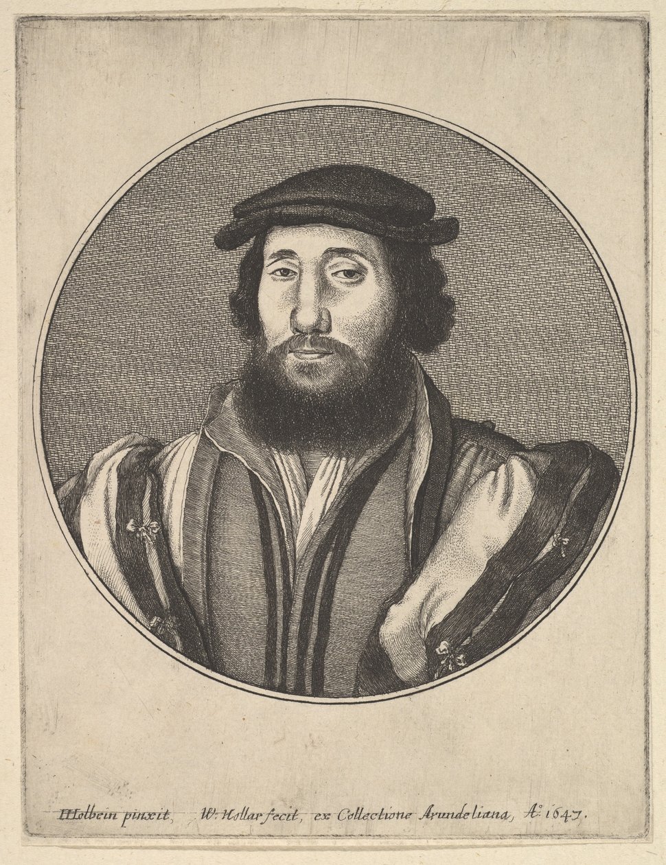 Uomo Barbuto da Wenceslaus Hollar