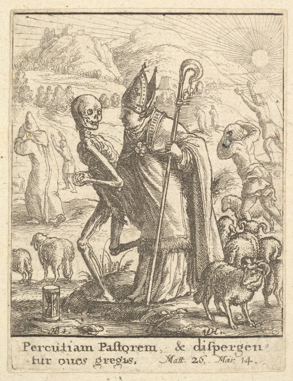 Vescovo, da La danza della morte da Wenceslaus Hollar