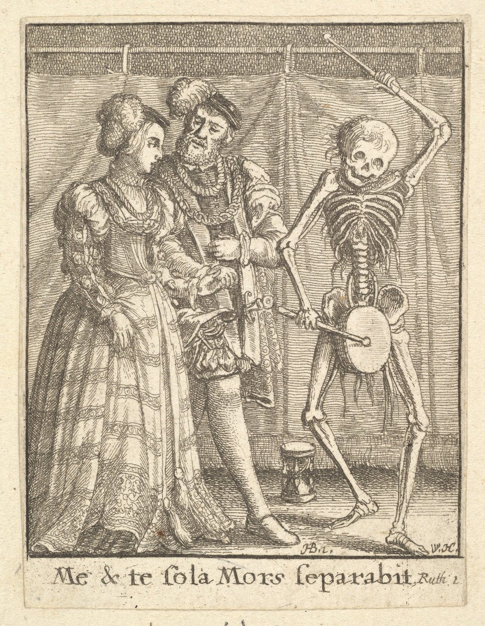 Coppia di sposi, dalla Danza della Morte da Wenceslaus Hollar