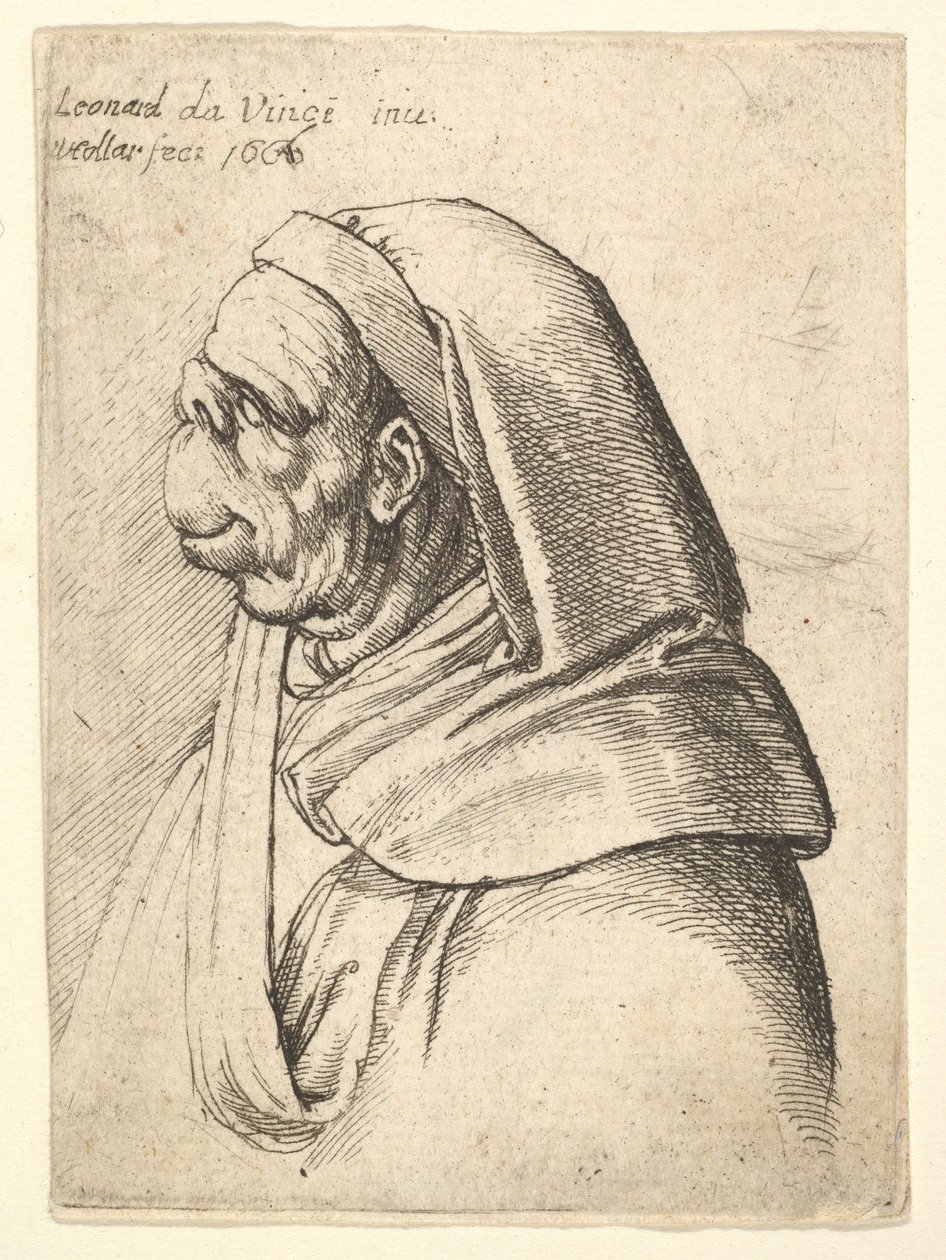 Busto di un uomo con un piccolo naso all