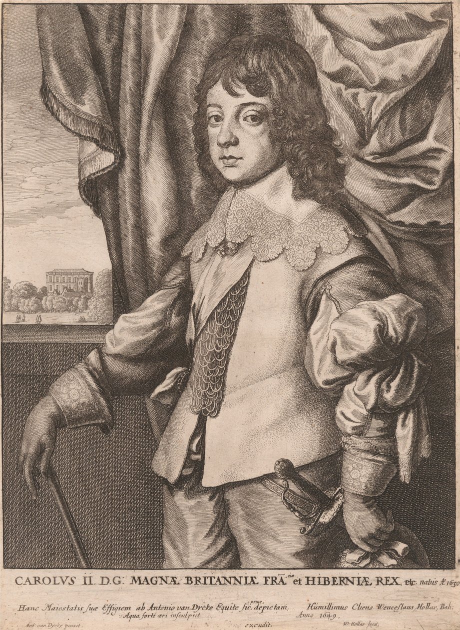 Carlo II. D.G: Re di Gran Bretagna, Francia e Irlanda ecc. da Wenceslaus Hollar