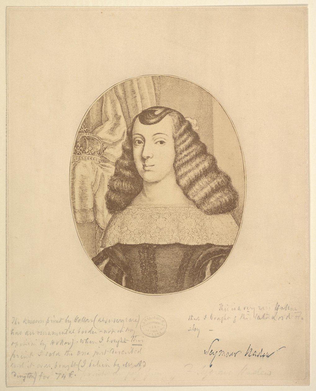 Caterina, Principessa del Portogallo da Wenceslaus Hollar