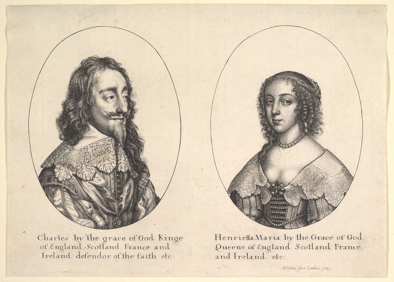 Carlo I e Enrichetta Maria, 1641 da Wenceslaus Hollar