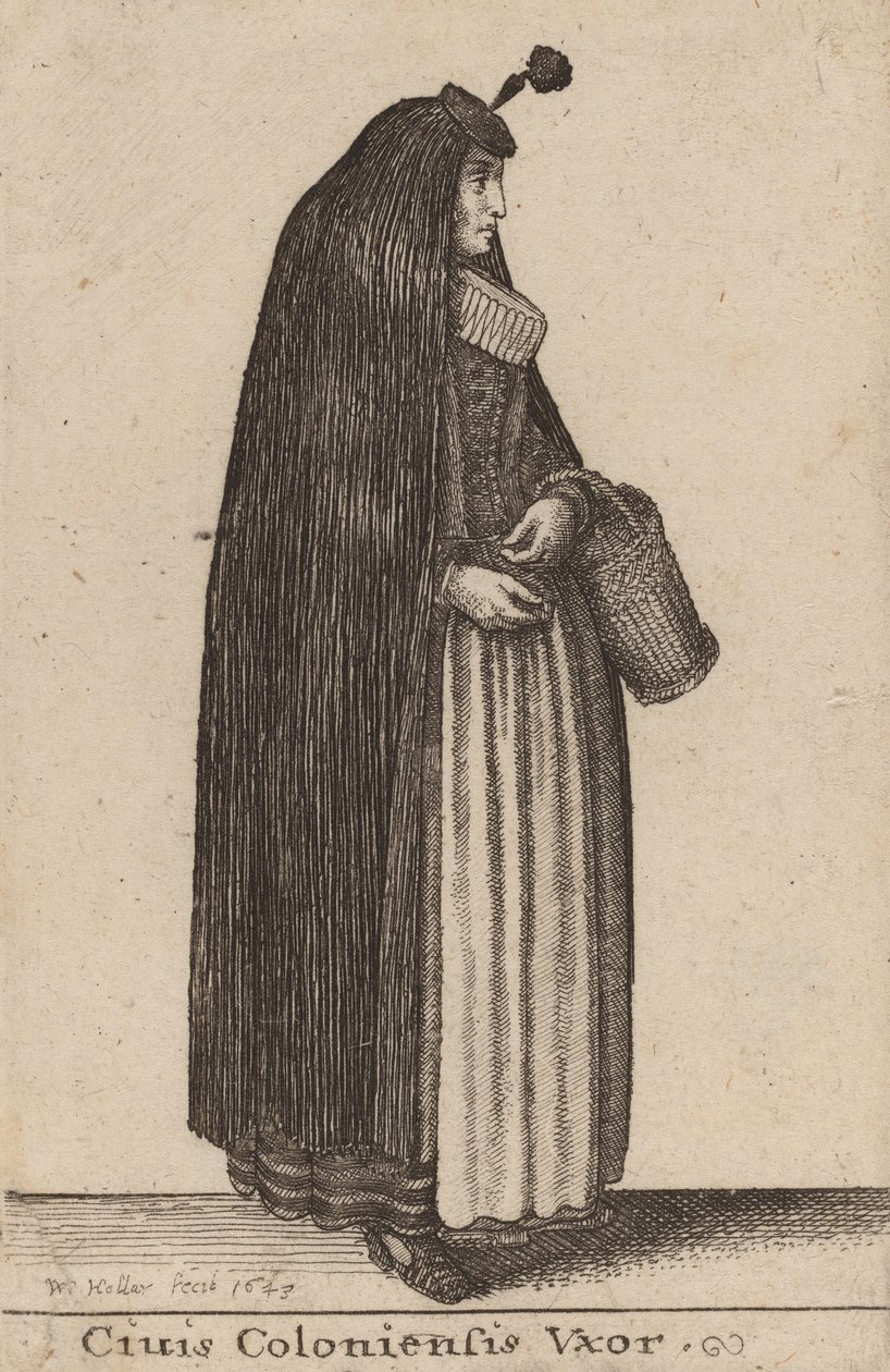 Ciuis Coloniesis Vxor, 1643 da Wenceslaus Hollar