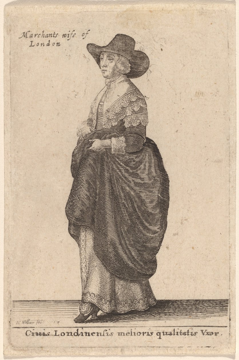 Ciuis Londinensis Melioris Qualitatis Vxor da Wenceslaus Hollar
